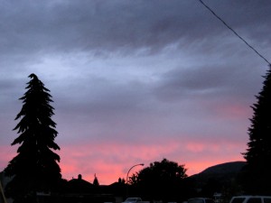 untreated photo of sunset in Kelowna