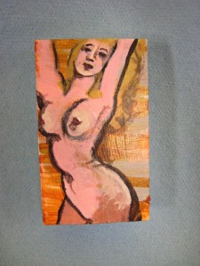 hand painted nude magnet $5