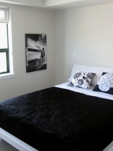 black and white Construct/Destruct looks great in this room