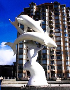 dolphin sculpture in kelowna