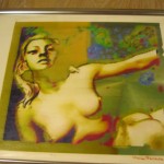 Ceramic Nude 17.5 inches by 13.5 inches under glass $170