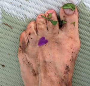 bare foot gardening